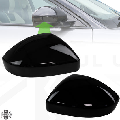 Replacement Mirror Caps for Jaguar E-Pace - Gloss Black