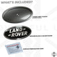 Black & Silver Badge on Corris Grey Sloped Plinth for Land Rover Discovery 5