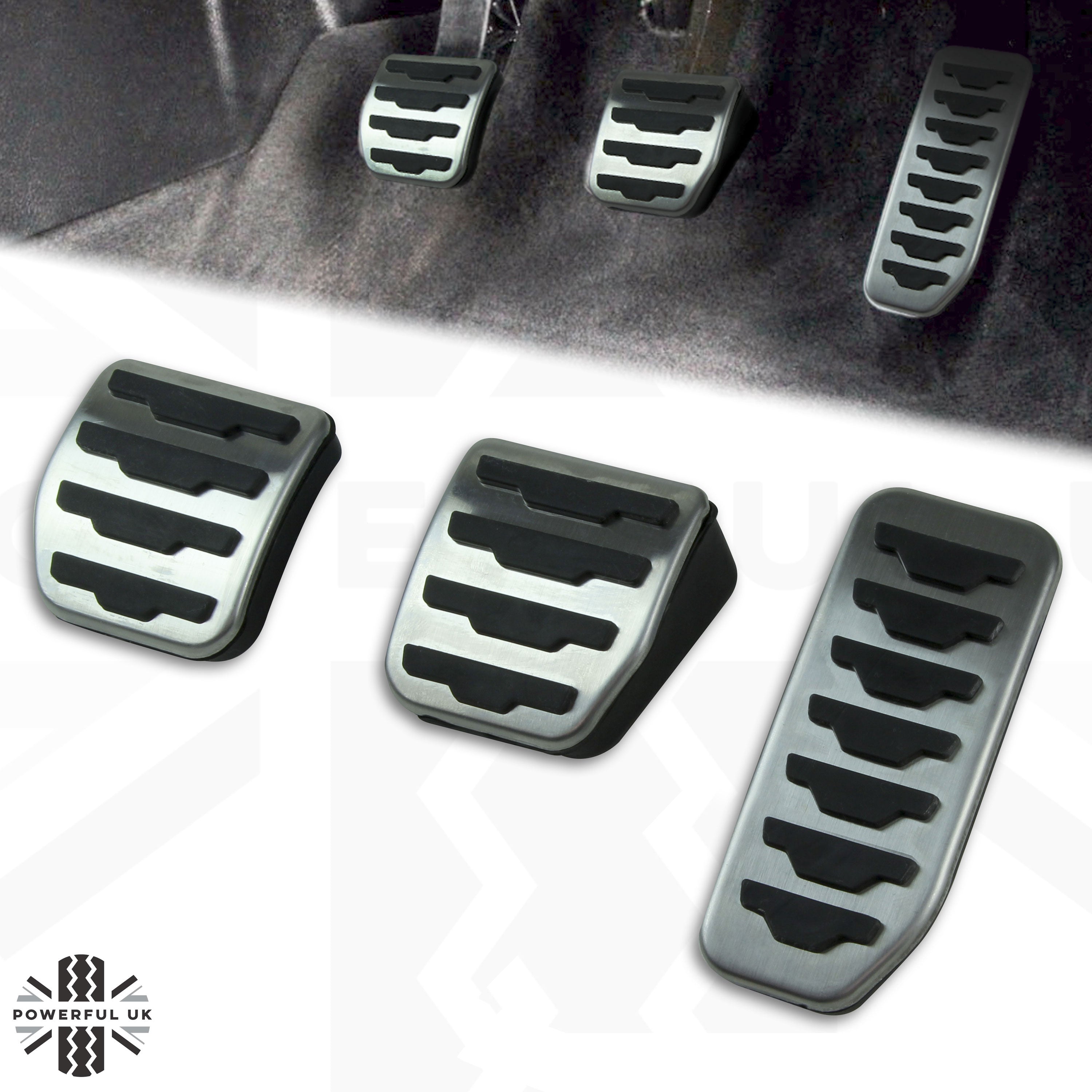 Sport Foot Pedal Covers for Range Rover Evoque 3pc Manual