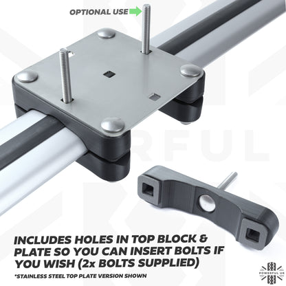 Mount Clamp Kit for the Land Rover Freelander 2 'AFTERMARKET Cross Bars' - Kit A - Zinc Plated Top