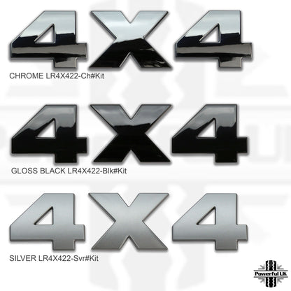 '4X4' Lettering Kit - Gloss Black