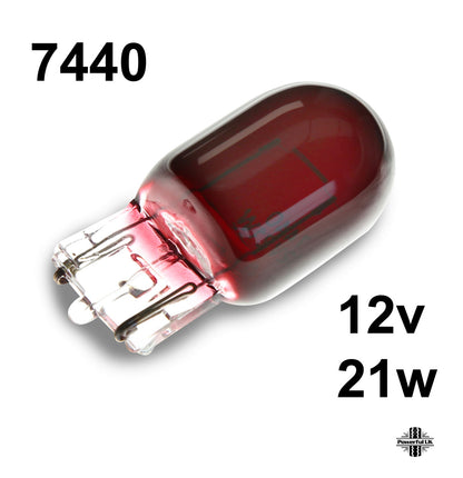 T20 7440 Bulb RED 12v 21W (Fog or Brake)