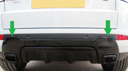 Rear Bumper Trim Kit 3pc for Range Rover Evoque L538 Dynamic - Black