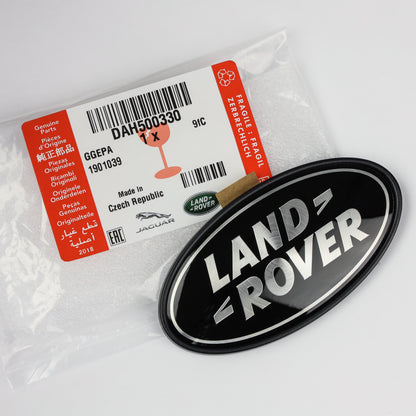 Genuine Rear Tailgate Badge - Black & Silver - plus Template for Range Rover L405