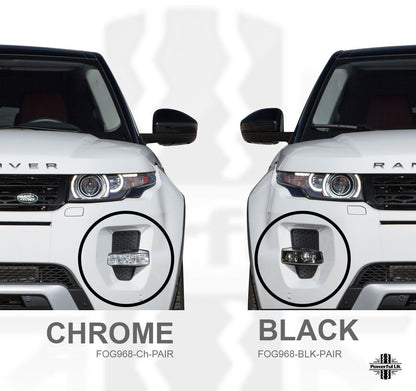 Front Bumper Fog Lamps - Chrome - for Range Rover Evoque PAIR