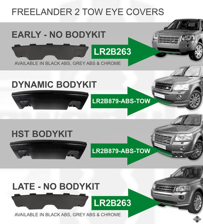 Genuine Tow Eye Cover for Freelander 2 - Grey