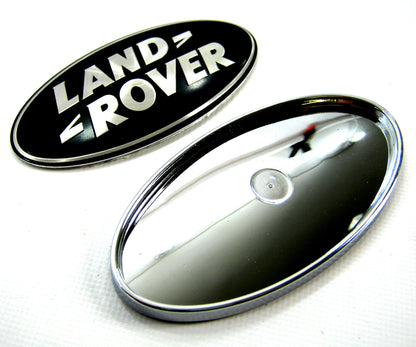 Black & Silver Badge on Chrome Plinth for Range Rover Evoque