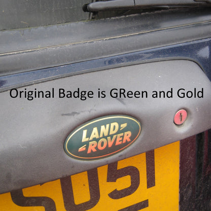 Genuine Rear Door Badge - Green & Gold - for Land Rover Freelander 1