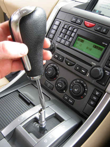 Gear Knob - Lined Oak + Chrome Insert for Range Rover Sport