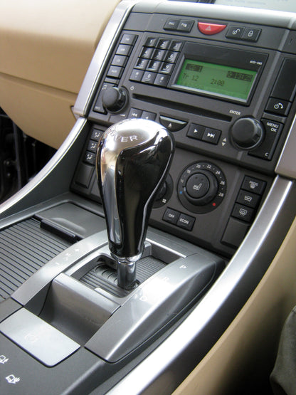 Gear Knob - Lined Oak + Chrome Insert for Range Rover Sport