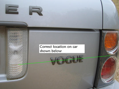 Tailgate Lettering VOGUE for Range Rover L322 - Genuine - Grey