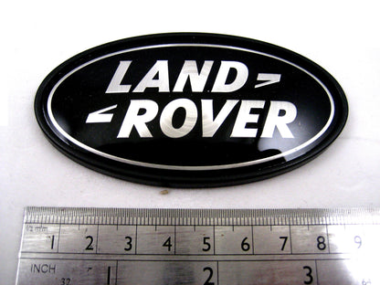 Genuine Rear Badge - Black & Silver - for Land Rover Defender