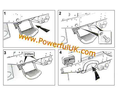 Rear Step - Folding - for Land Rover Defender