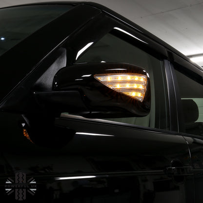 Full Mirror Covers With LED for Range Rover L322 (05-09 Mirrors) - Gloss Black