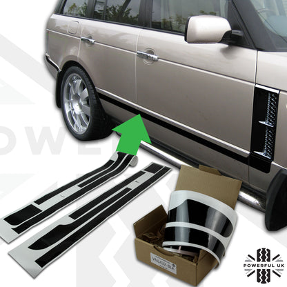 Vinyl Graphics - L405 Style Stripes - Black for Range Rover L322