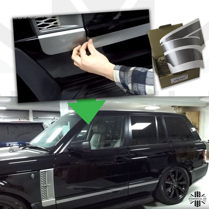 Vinyl Graphics - L405 Style Stripes - Black for Range Rover L322