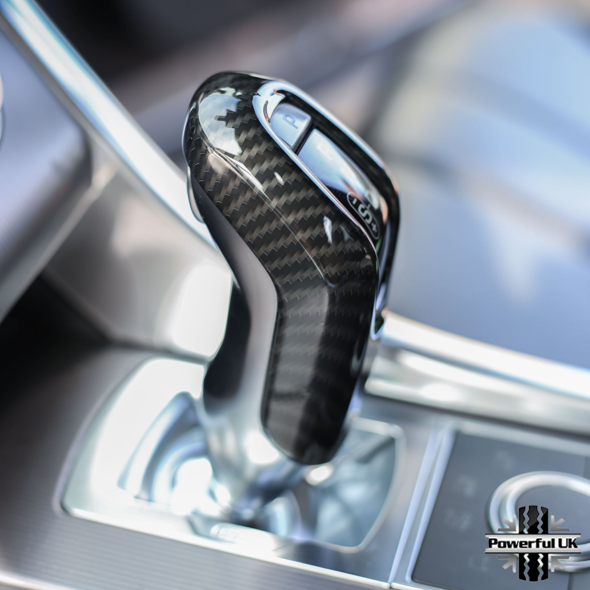 Carbon Fiber ABS Gear Shift Knob Cover Trim For Range Rover Evoque  2020-2022 New