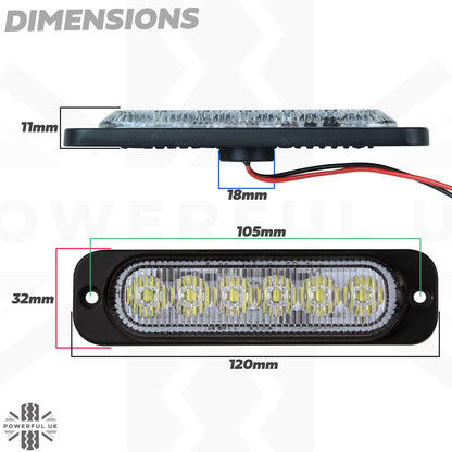 Surface Mount LED Modules - Rectangle Shape - White - PAIR