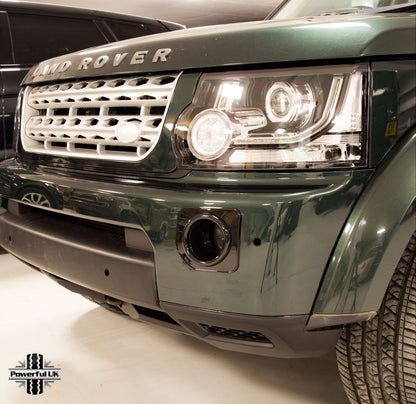 Front Bumper Fog Lamp Bezels Faacelift look - Gloss Black - for Land Rover Discovery 4 2010-14