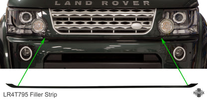 Front Grille Filler Strip - Black - Facelift Conversion for Land Rover Discovery 4