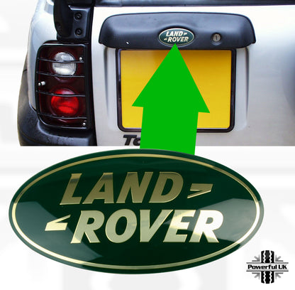 Genuine Rear Door Badge - Green & Gold - for Land Rover Freelander 1