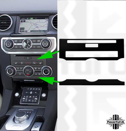 Interior Trim CD Surround Covers - Gloss Black - for Land Rover Discovery 4