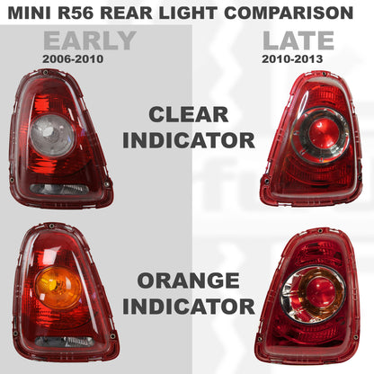 Rear Light - Orange Indicator - NO Bulb Holder/Bulbs - LEFT - for BMW Mini (R56/R57)