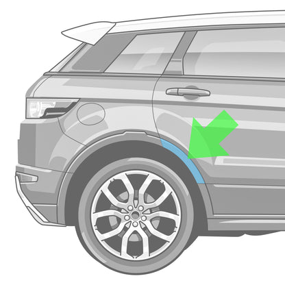 Rear Wheel Arch Trim (Small Section) for Range Rover Evoque 1 (2011-18) - RIGHT