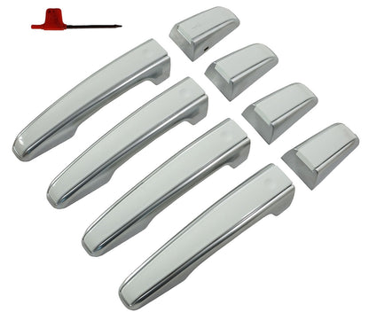 Door Handle Skins in White+Silver for Range Rover Evoque "Autobiography Style"