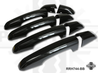 2pc "Autobiography Style" Door Handle Covers for Range Rover Evoque L538 - Black/Black