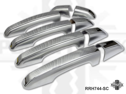 2pc "Autobiography Style" Door Handle Covers for Range Rover Evoque L538 - Silver/Chrome