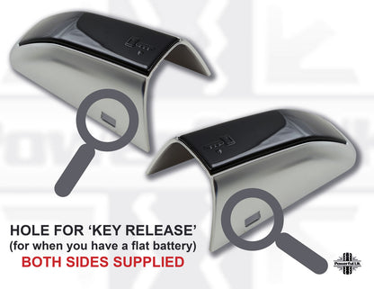 2pc "Autobiography Style" Door Handle Covers for Range Rover Evoque L538 - Black/Corris Grey