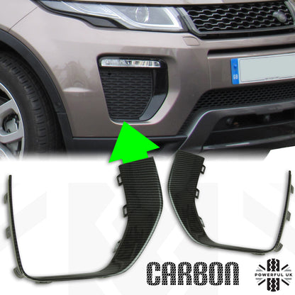 Front Bumper Vent Surrounds - Carbon for Range Rover Evoque 2016+