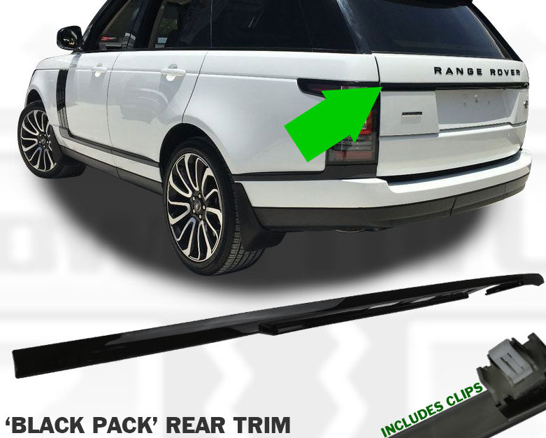 Tailgate Trim Replacement Strip - Gloss Black for Range Rover