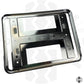 Square Rear Number Plate Surround for Land Rover Defender - Chrome