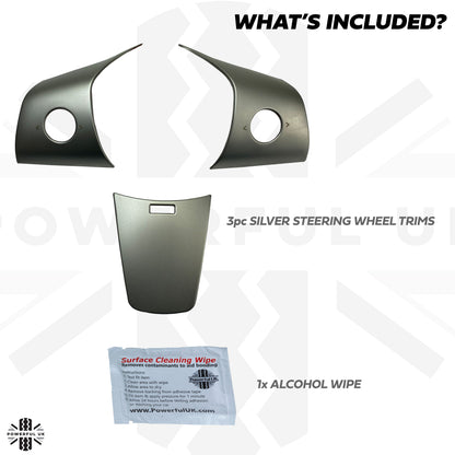 Steering Wheel Column Cover Trims for Tesla Model 3 - Silver