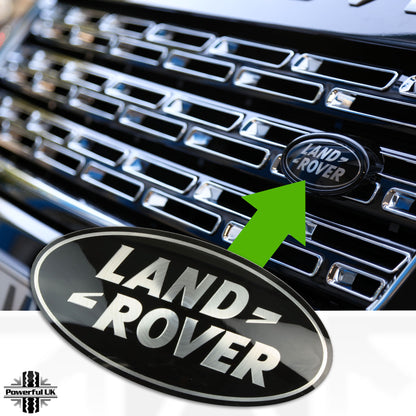 Genuine Front Grille Badge - Black & Silver - for Range Rover L405