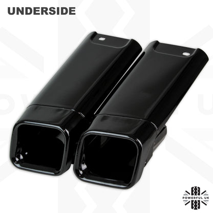 Rear Bumper Quad Exhaust Tips "SVO Style" for Range Rover L405 - Black