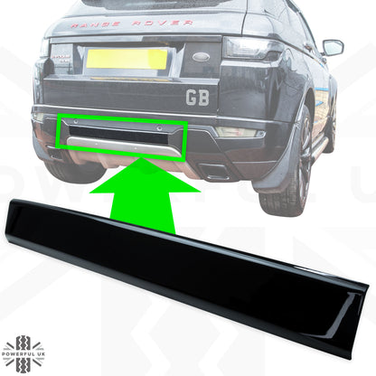 Rear Bumper Trim Kit 3pc for Range Rover Evoque L538 Dynamic - Black