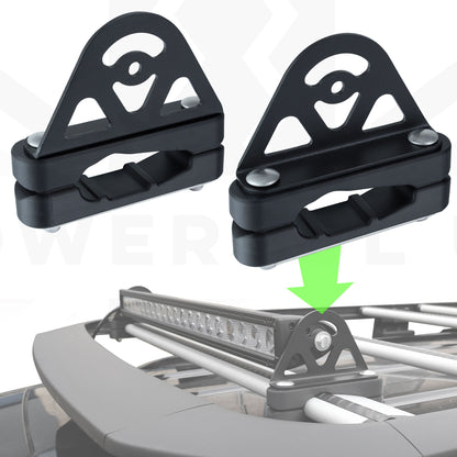 Roof Rack Mount Clamp Kit for Thule Cross Bars - Kit D (Black)