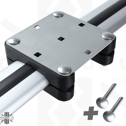 Roof Cross Bar Mount Clamp Kit for the Land Rover Discovery 3&4 - Kit A - Stainless Steel Top