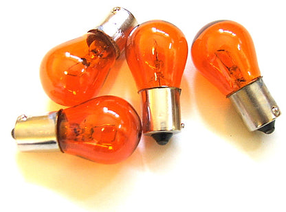 BAU15s AMBER Indicator Bulb 12v 21W (Offset Pins)