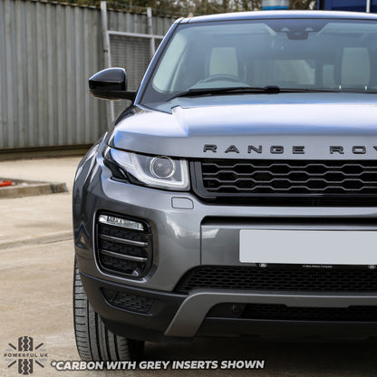 Black Front fog Surrounds wih Black Blades for Range Rover Evoque SE & HSE (2016-19)