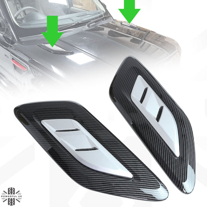 Bonnet Vents for Land Rover Discovery 3/4 - Carbon & Silver