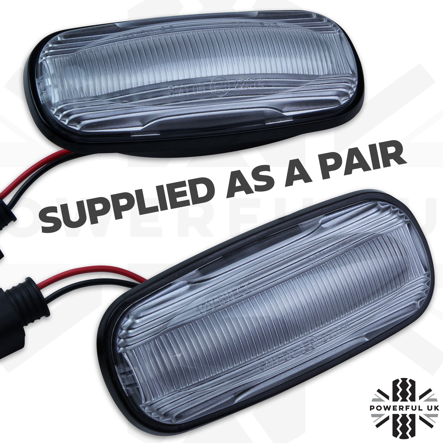 Side Repeaters (Pair) - LED - Clear - Dynamic Sweep for Land Rover Discovery 2