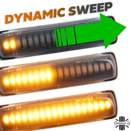 LED Dynamic Sweep Side Repeaters for Land Rover Discovery 3 & 4 (Pair) - Clear