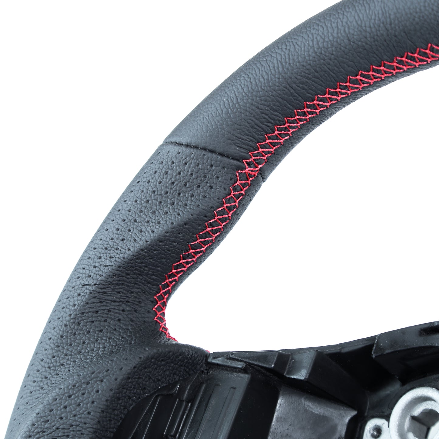 Steering Wheel - Non-Heated - Sports Grip - Red Stitch - for Tesla Model 3