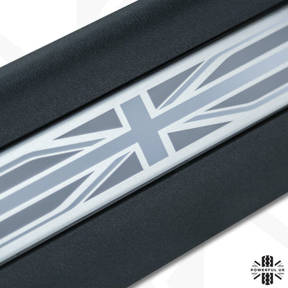 Front Door Scuff Plate Set - Ebony Black + Union Jack for Range Rover Evoque