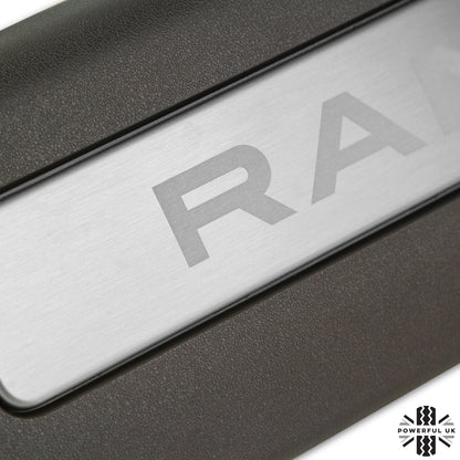 Front Door Scuff Plate Set - Espresso + Brushed Metal for Range Rover Evoque