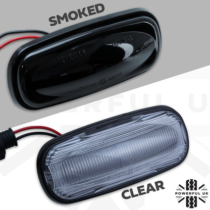 Side Repeaters (Pair) - LED - Smoked - Dynamic Sweep for Land Rover Freelander 1